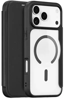 Dux ducis GP-173344 Iphone 17 pro max  skin x pro tok álló, bőr hatású flip, magsafe, fekete kép