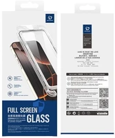 Dux ducis GP-183415 Iphone 17e / 16e  roga képernyővédő üveg 2.5d, 9h + segédkeret, fekete kép