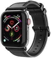 Dux ducis YA APPLE Ya apple watch 42/44/45/49mm bőr szíj, fekete kép