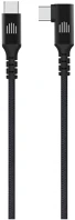 Dviced DV120016 Angled braided cable usb-c to usb-c, 1,25m - black kép