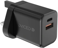 Dviced DV222002 Wall charger 35w gan 1 usb-a, 1 usb-c uk - black kép