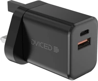 Dviced DV222004 Wall charger 35w gan 1 usb-a 1 usb-c uk w cable - black kép