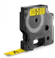 Dymo 35;S0720580 Utángyártott  d1 45018 kazetta 12mm x 7 m sárga-fekete #s0720580 kép