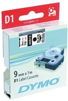 Dymo 40910 Címke lm d1 alap 9mm fekete betű / víztiszta alap kép