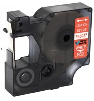Dymo 45027FU Utángyártott  d1 45027 12mm x 7 m piros-fehér kép
