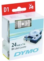 Dymo 53720 Címke lm d1 alap 24mm fehér betű / víztiszta alap kép