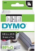 Dymo D1 S0720670/40910 9MMX7M Feliratozógép szalag  d1 s0720670/40910 9mmx7m, original, fekete/víztiszta kép