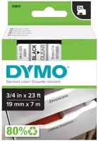 Dymo D1 S0720820/45800 19MMX7M Feliratozógép szalag  d1 s0720820/45800 19mmx7m, original, fekete/víztiszta kép