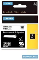 Dymo GD718210 D1 12mmx5,5m poliészter fehér feliratozógép szalag kép