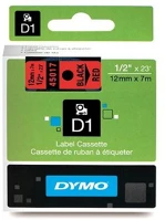 Dymo NDY0720570 D1 12mmx7m fekete/piros feliratozógép szalag kép