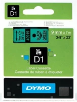 Dymo NDY0720740 D1 9mmx7m fekete/zöld feliratozógép szalag kép