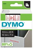 Dymo S0720550 Feliratozógép szalag  letratag  d1 /45015 12mmx7m, original, piros/fehér kép
