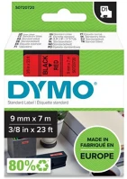 Dymo S0720720 Feliratozó szalag  d1 9mm x 7m piros alapon fekete írásszín kép
