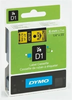 Dymo S0720790 D1 6mm festékszalag - sárga alapon fekete kép