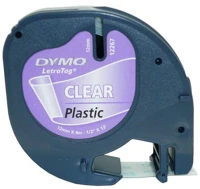 Dymo S0721530 Letratag 12mm festékszalag - áttetsző alapon fekete kép