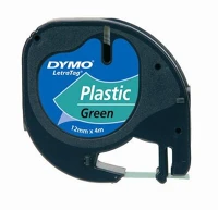 Dymo S0721640 Letratag 12mm festékszalag - zöld alapon fekete kép