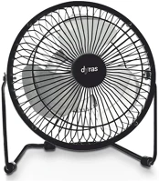 Dyras 27.00756 Ventilátor asztali  fgd-4b 14 cm 5w 1 fokozat fekete kép