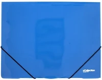 E-collection 02.0034503 Gumis mappa  a/4 műanyag kék kép