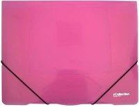 E-collection 02.0034511 Gumis mappa  a/4 műanyag pink kép