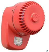 Eaton 8500025FULL-0025X Hagyományos sziréna villanóval (beltéri/kültéri, piros, EN54-23 kép