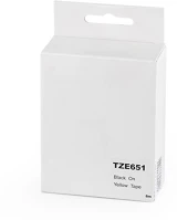 Eco ECOBRTZE651 Feliratozógép szalag brother tze651 24mmx8m  fekete/sárga kép