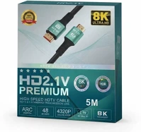 Econ 2.1V Hdmi kábel 2.1v premium 8k 5m e-527 kép