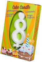 Egyéb 20018 Számgyertya csomagolt 8 fehér kép