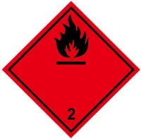 Egyéb 59903 Információs címke, papír gyúlékony gázok 2.1 10cmx10cm 300db/tekercs kép