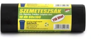 Egyéb 60748 Szemeteszsák 110 liter 60 x 100 cm 25 mikron 10 db/tekercs fekete kép