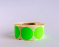 Egyéb 67719 Etikett címke, 38mm, körcímke tekercses, 1000 címke/tekercs fluo zöld kép