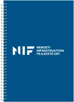 Egyéb 80LAPOS, A5 Spirálozott jegyzetfüzet, 80lapos, a5, kockás nif logós kép