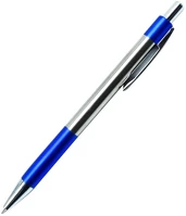 Egyéb 96-120532 Golyóstoll nyomógombos 0,7mm, fém test, műanyag fogórész kék kép