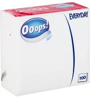 Egyeb belfoldi 1900695 Ooops everyday 100 lapos 1 rétegű fehér szalvéta kép
