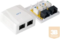 Egyéb EM-SMB-2P-UTPC6 2 portos cat6 utp falon kívüli aljzat kép