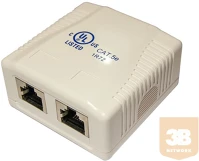 Egyéb FTA5215 2 portos cat5e ftp falon kívüli aljzat kép