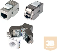 Egyéb FTP CAT6A Ftp cat6a keystone jack 180° sorolható, szerszám nélkül szerelhetõ kép
