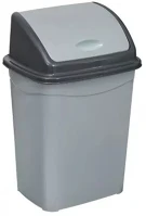 Egyéb H3056814 Szemetes kuka billenő fedéllel műanyag 5 literes szürke kép