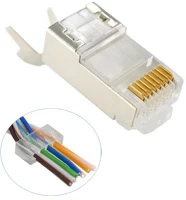 Egyéb K299543_1-3 Cat7 ftp rj45 csatlakozó (8p8c) fali és patch kábelre kép