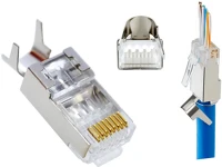 Egyéb K299543_1-3_PT Cat7 ftp rj45 pass-through csatlakozó (8p8c) fali és patch kábelre kép
