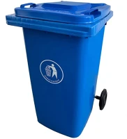 Egyéb LKU-240K Szemetes kuka fedeles gurulós kommunális 240 literes kék kép
