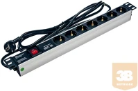 Egyéb RET2211 Villamos elosztósáv 7x230V, túlfeszültségvédett, kapcsolóval, 19