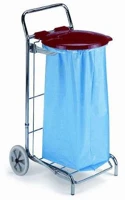 Egyéb RLP-P120 Hulladékgyűjtő kocsi piros fedéllel pedállal 120 literes kép