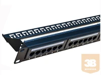 Egyéb UTP5246 Utp cat5e patch panel, 24 portos, levehető tehetmentesítővel kép