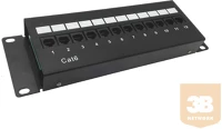 Egyéb UTP6122 Utp cat6 patch panel, 12 portos, függőlegesen falra szerelhető, zárt kép