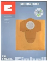 Einhell PORZSÁK, 25 LITER, 5 DB/CSOMAG Porzsák kép