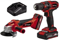 Einhell tc-tk 18 li kit Einhell 4257238 tc-tk 18 li kit szerszámgép szett, fúró-csavarozó és sarokcsiszoló