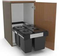 Ekotech 1X20 Free jazz 45 - 1x20 liter+3x7 liter szelektív hulladékgyűjtő kép