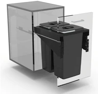 Ekotech 2X26 Front 45 - 2x26 liter szelektív hulladékgyűjtő kép