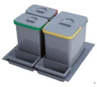 Ekotech 91094100B5 Practiko 600 - 1x12 liter+2x5 liter + 2 tartó szelektív hulladékgyűjtő kép