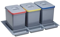 Ekotech 91634100B5 Practiko 800 - 3x15 liter + 3 tartó szelektív hulladékgyűjtő kép